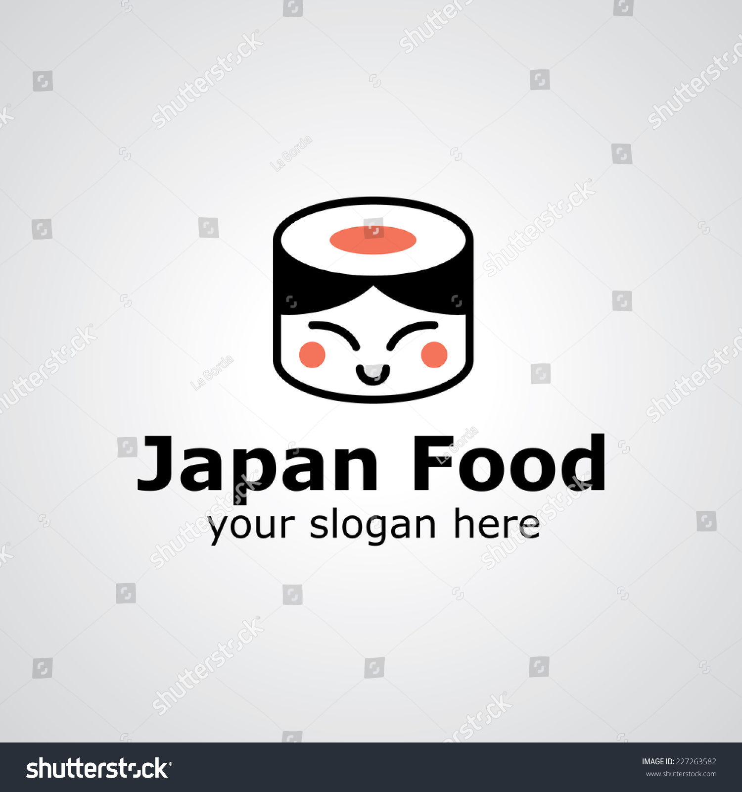 Japan food vector logo design  icon idea for sushi restaurant brand