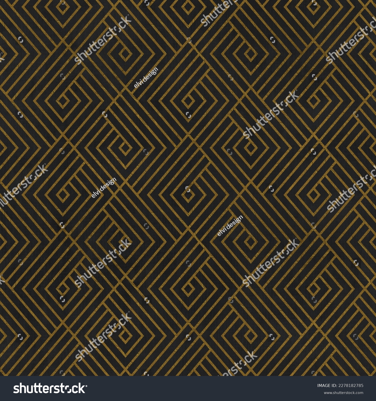 Seamless geometric pattern on paper texture. Art Deco background_站酷海洛