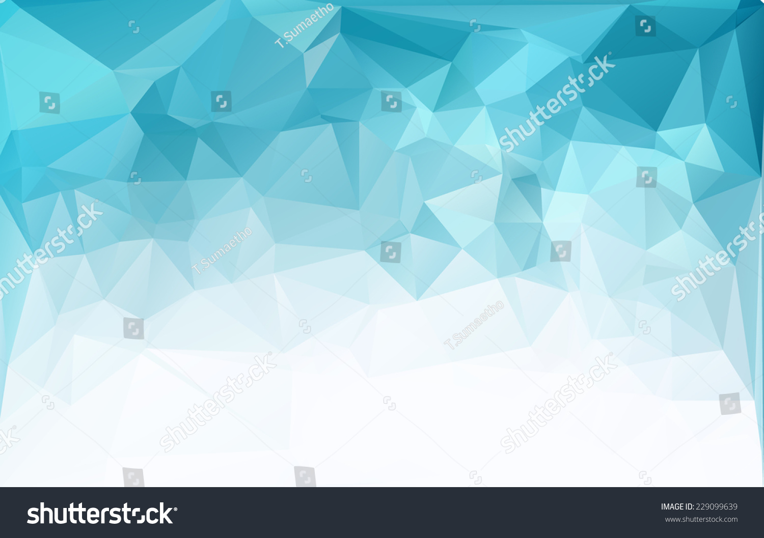 Blue Light Polygonal Mosaic Background  Vector illustration   Business Design Templates