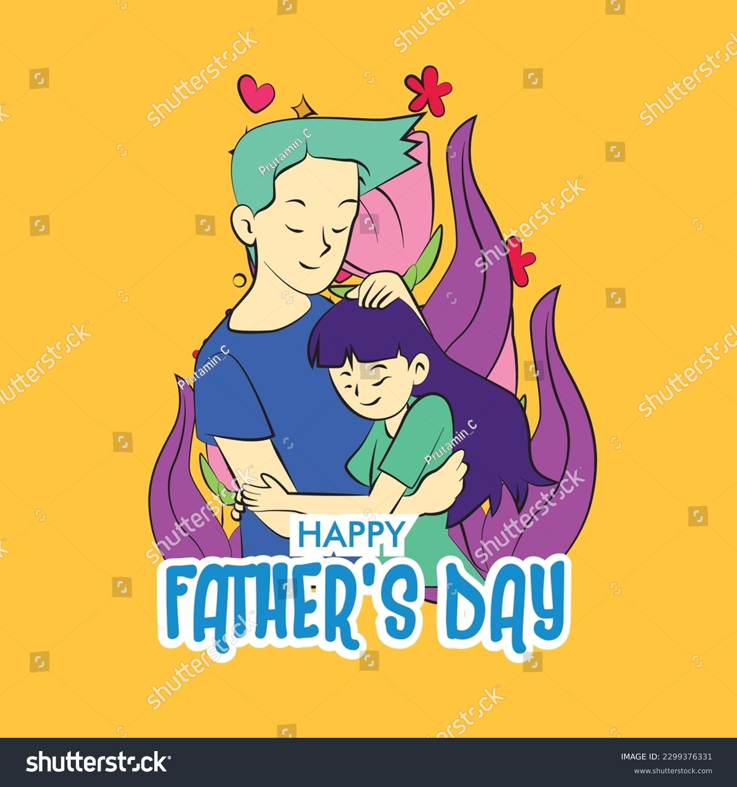 father's day vector illustration for event