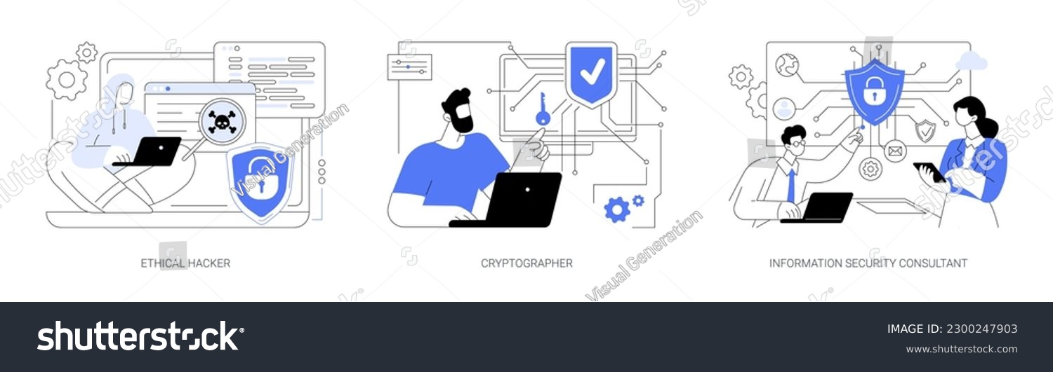 Information technology security abstract concept vector illustration ...