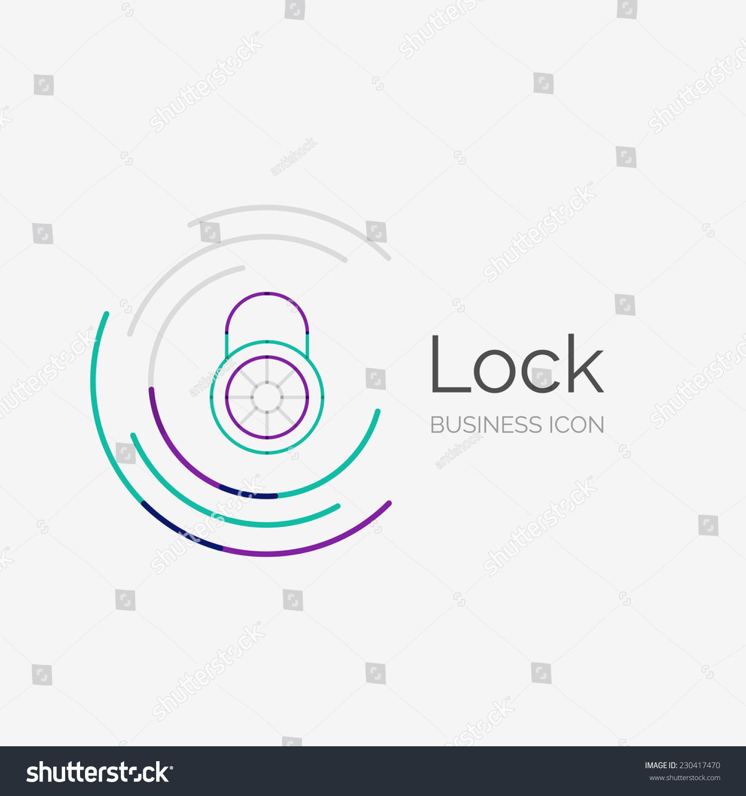 Thin line neat design logo clean modern concept lock idea_站酷海洛_正版图片_视频 ...