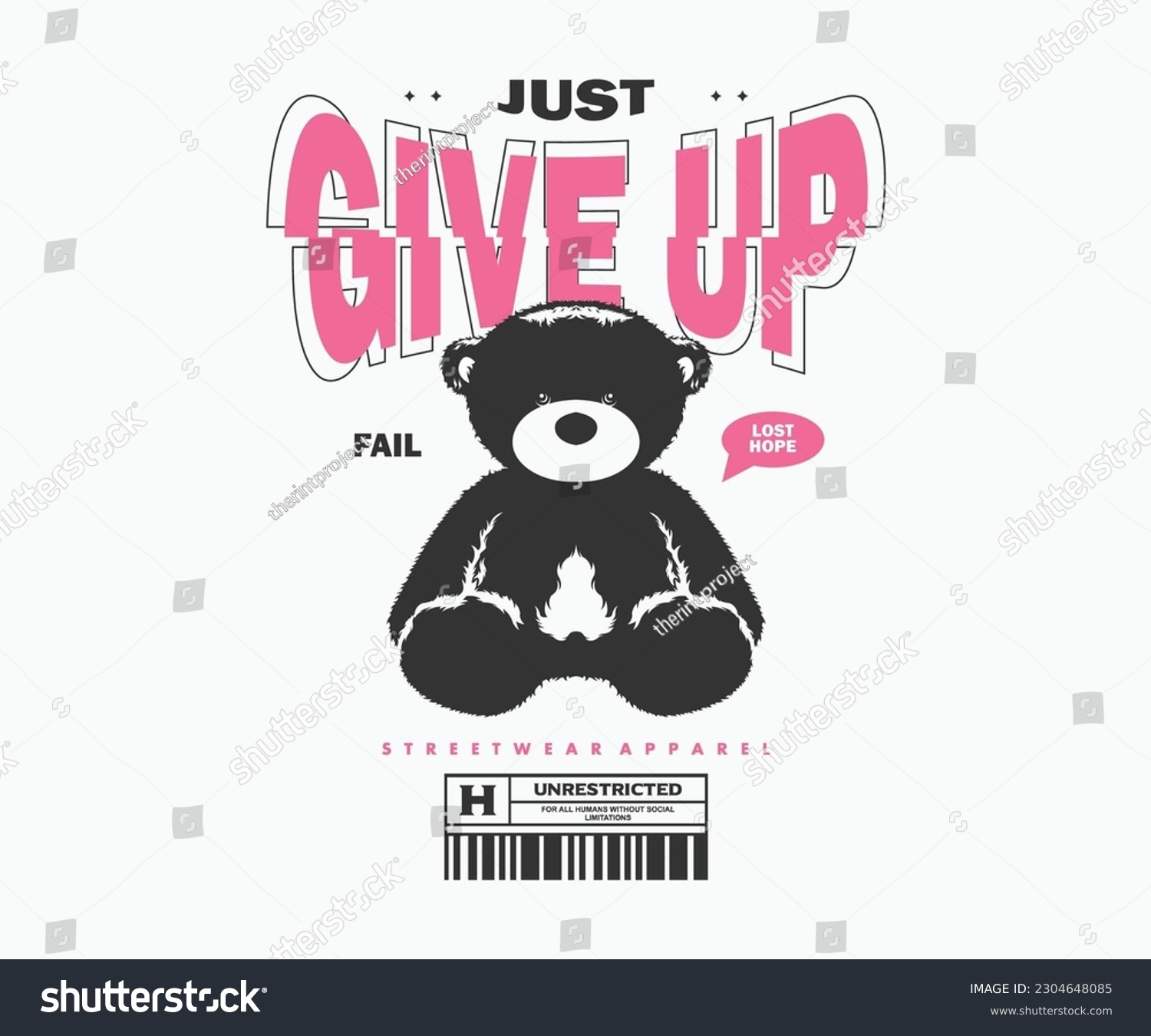 futuristic illustration of bear t shirt design  vector graphic  typographic poster or tshirts street wear and Urban style