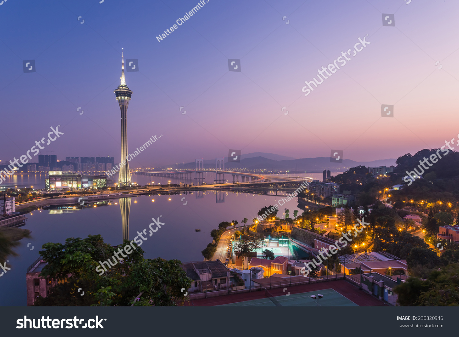 Urban scence cityscape of Macau in China.