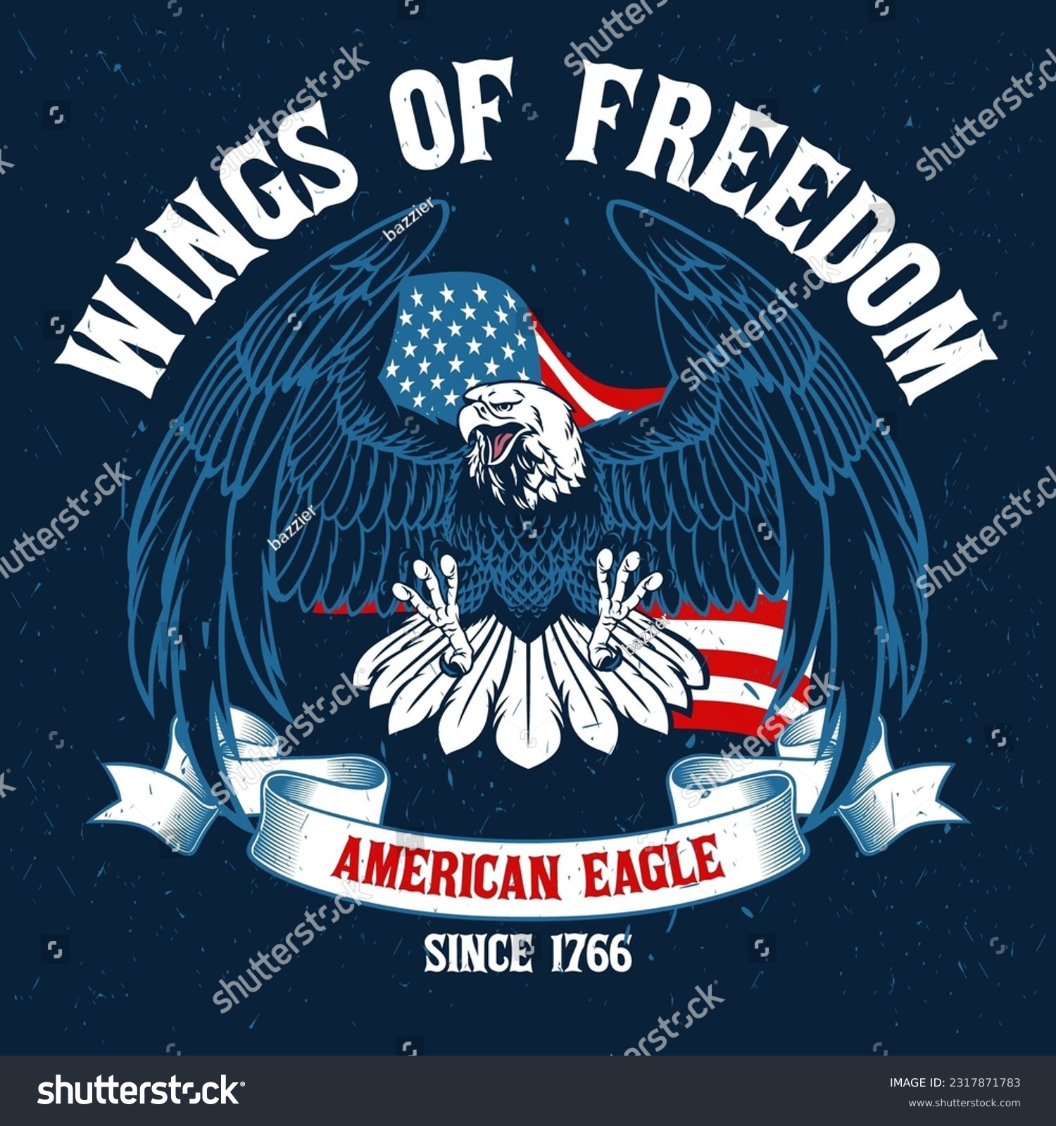 vintage american eagle tshirt design