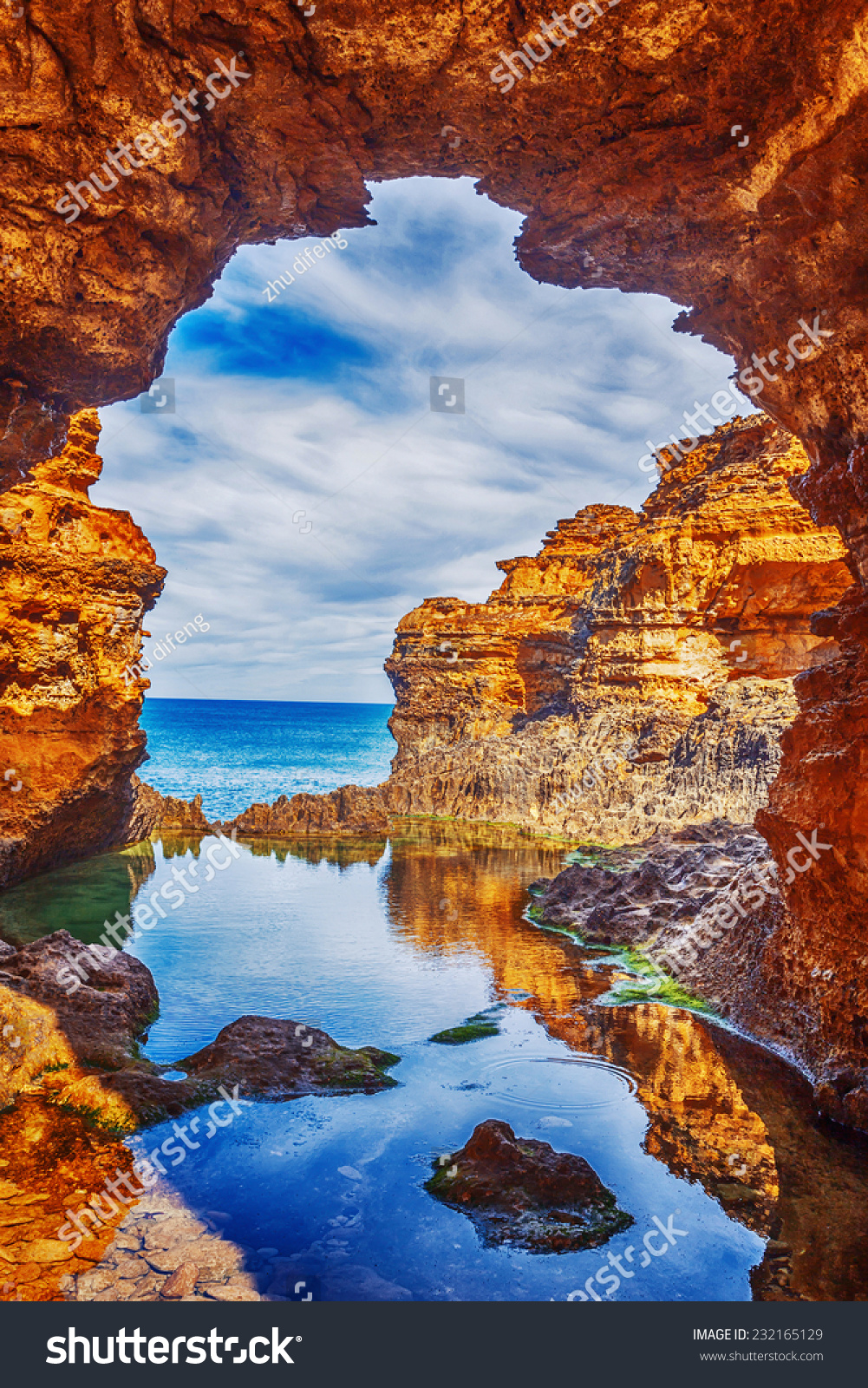 seascape landscape and skyline ofthe great ocean road australia