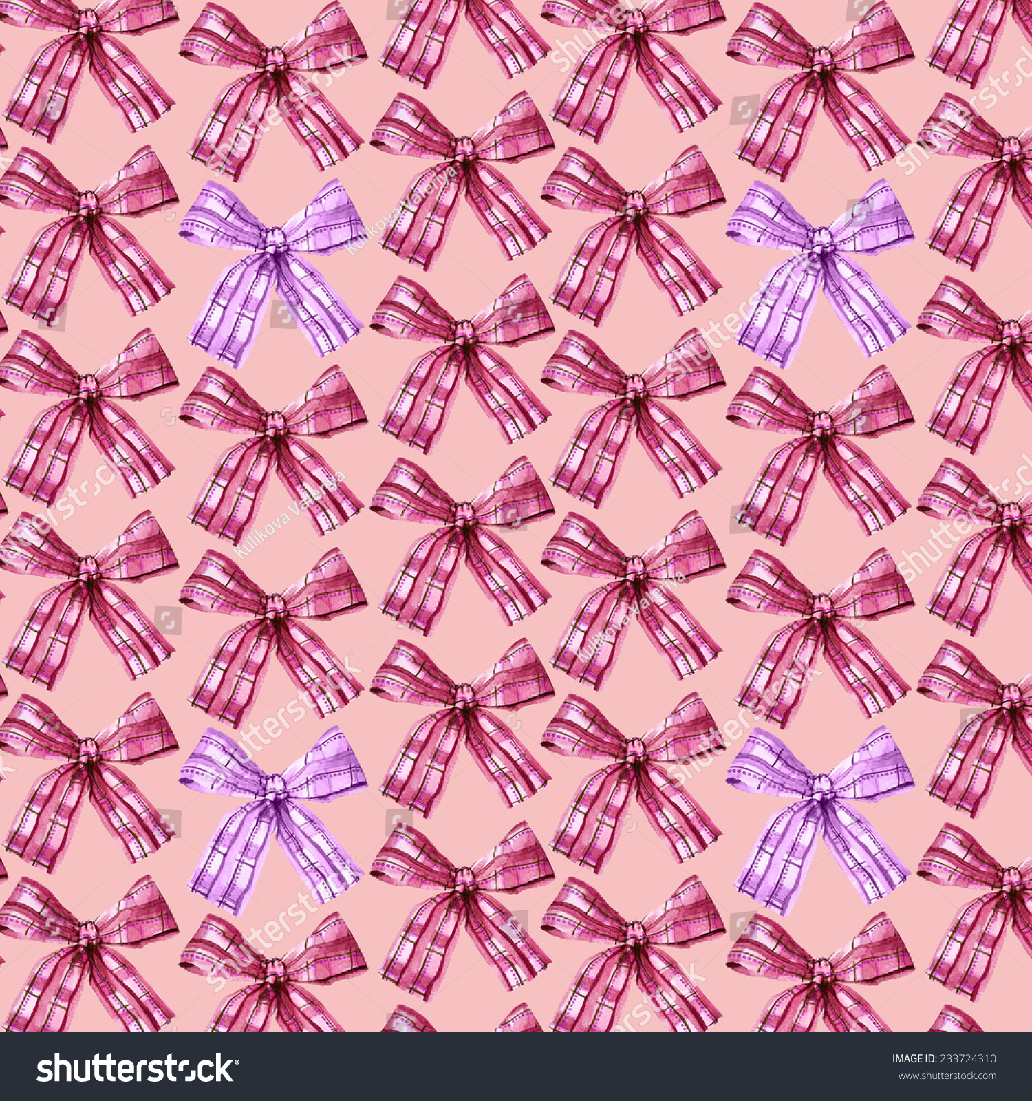 watercolor bow pattern 1