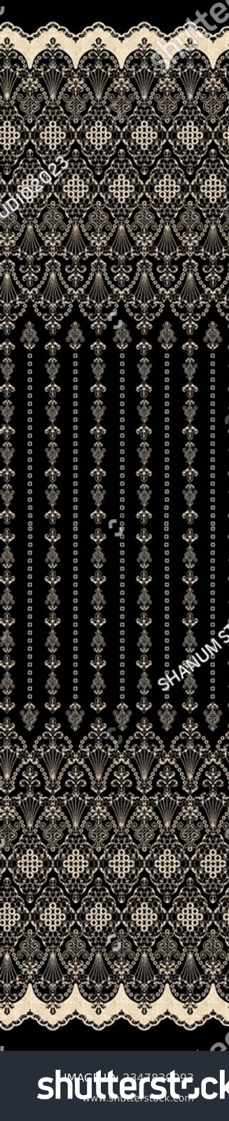 Abstract seamless pattern  border  texture  art  -illustration.