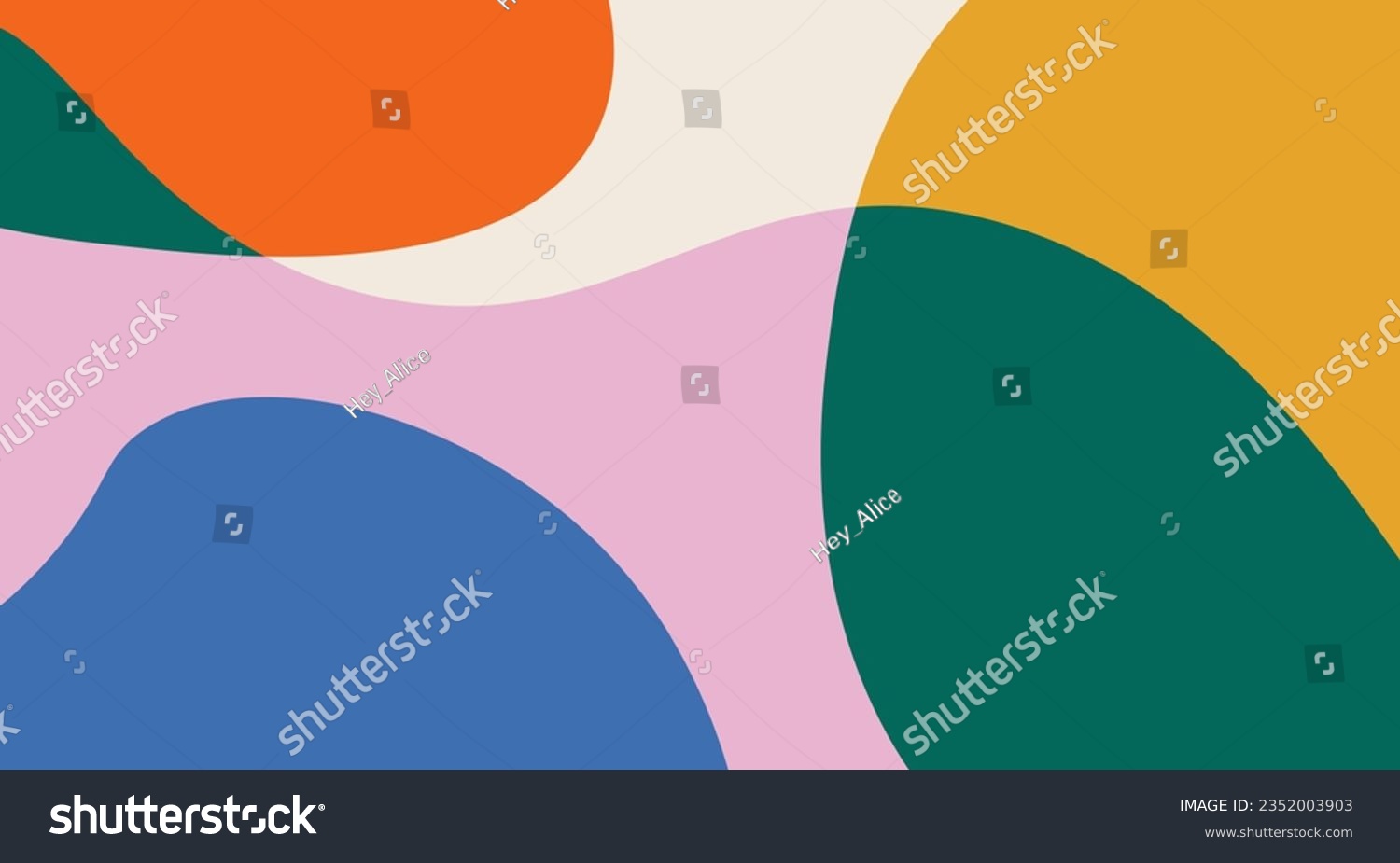 Simple abstract colorful background with hand drawn overlay shapes. Fun childish doodle backdrop. Minimalist horizontal cover design template with copy space.