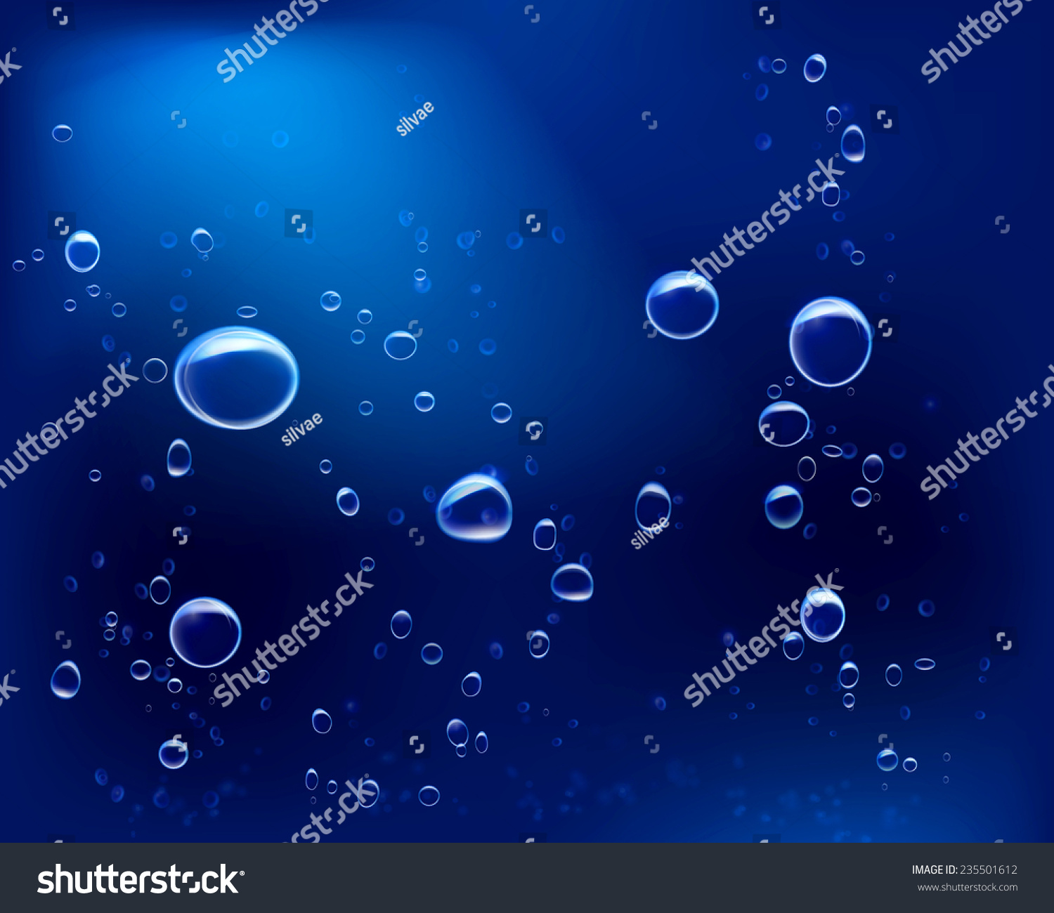 Bubbles underwater. Vector illustration.