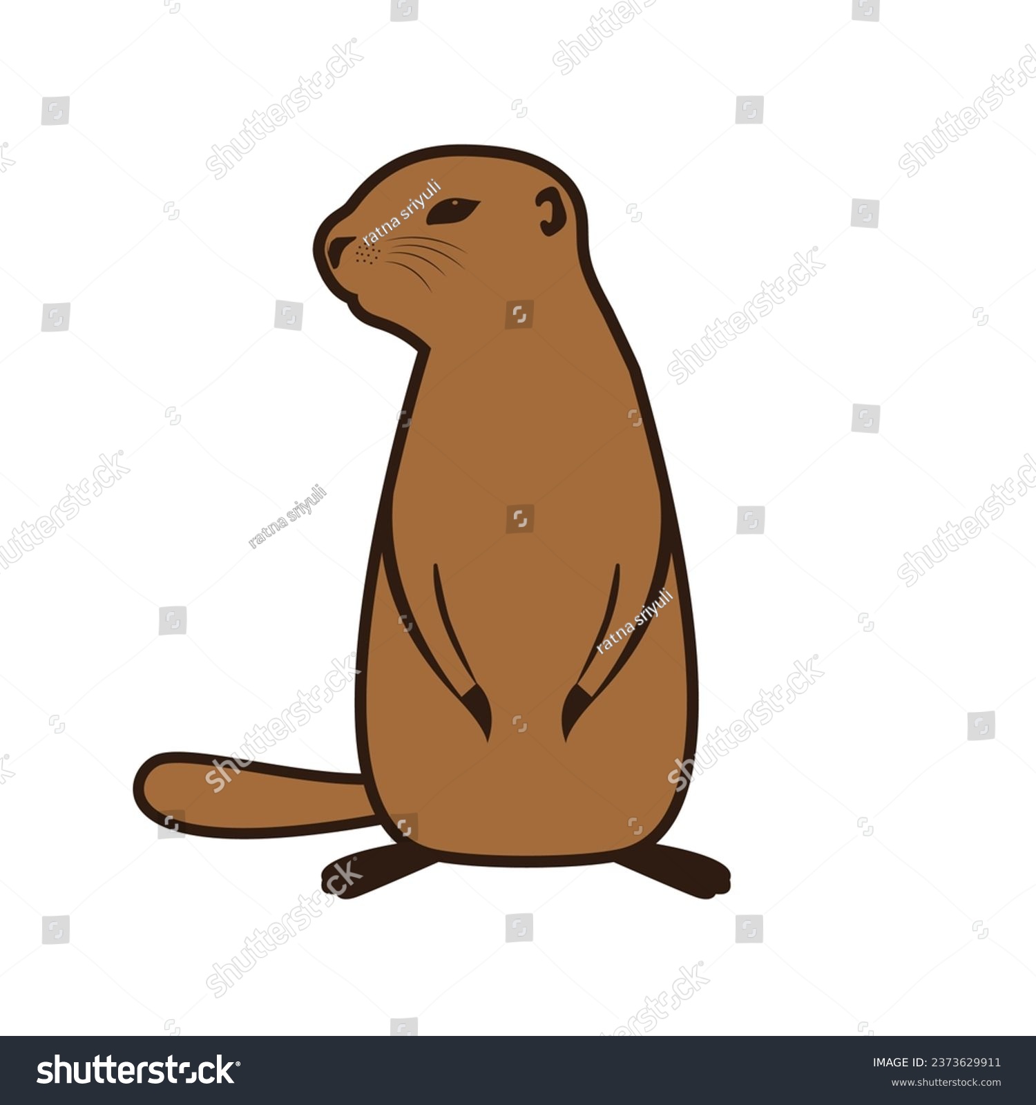 gopheranimaldesignvectorflatmodernisolatedillustration