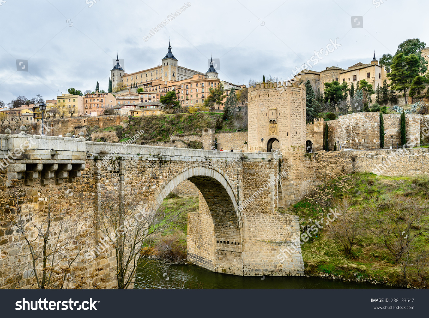 Alcazar of Toledo and Alcantara bridge