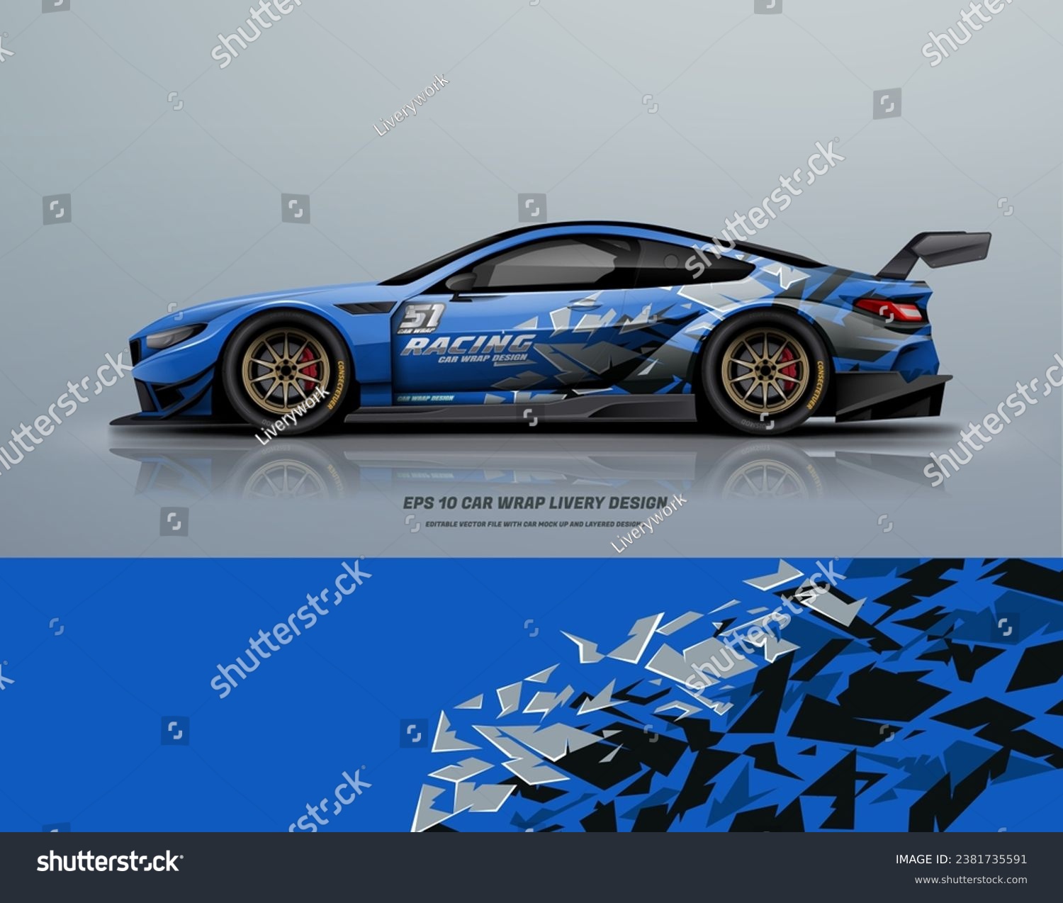 Racing Car Wrap livery design_站酷海洛_正版图片_视频_字体_音乐素材交易平台_站酷旗下品牌
