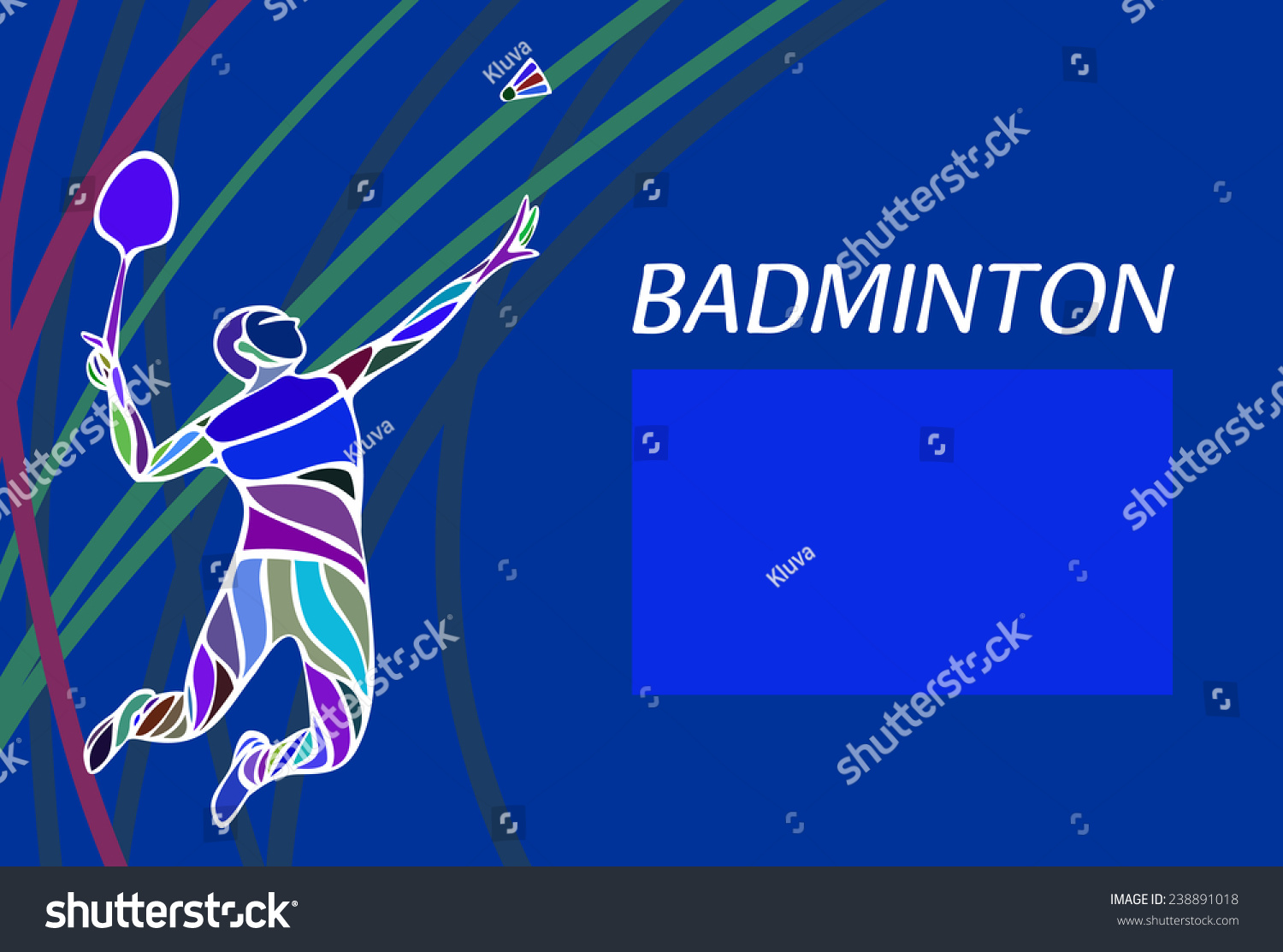 Badminton sport invitation poster or flyer background with empty space  banner template