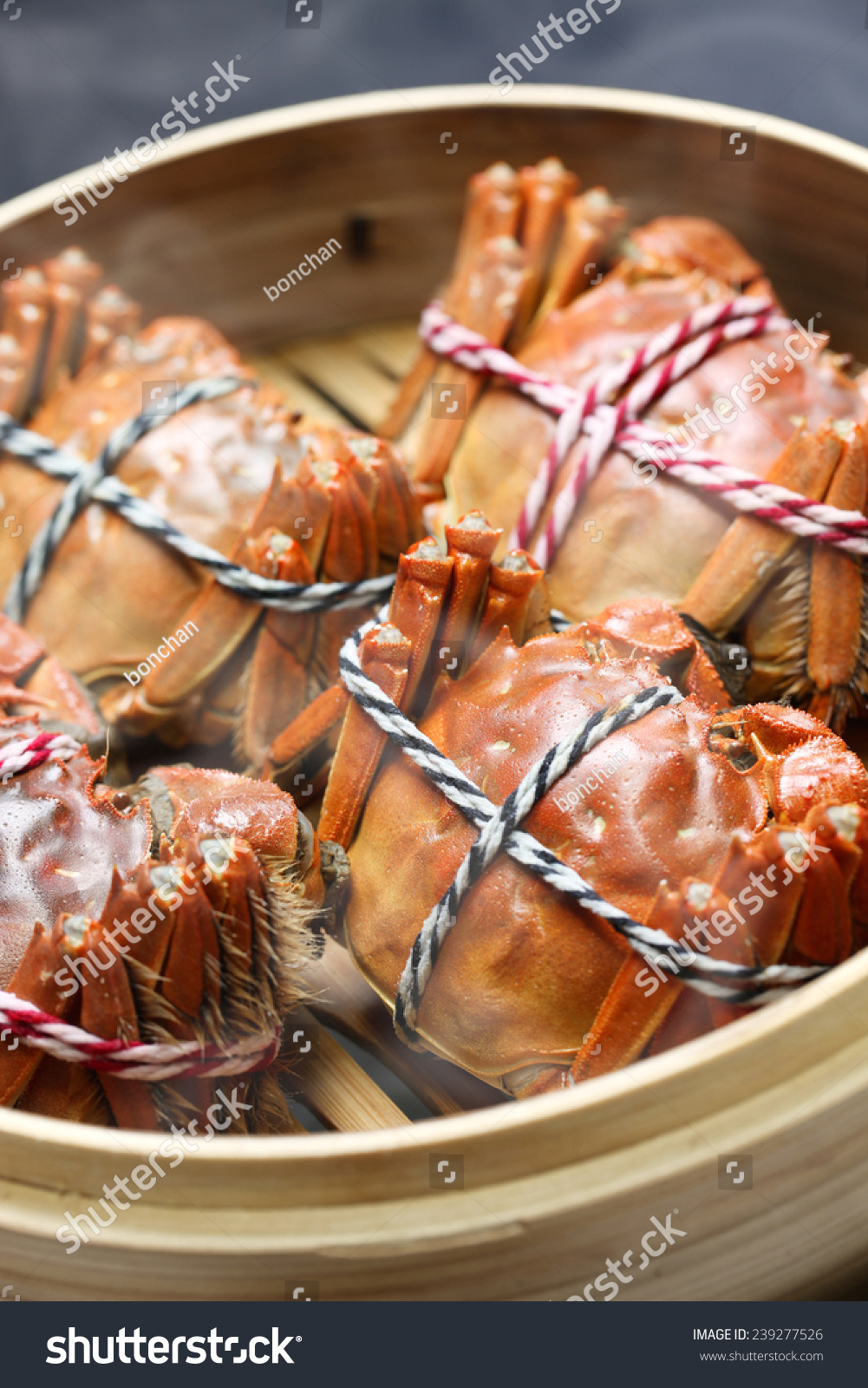 steaming shanghai hairy crabs  chinese cuisine