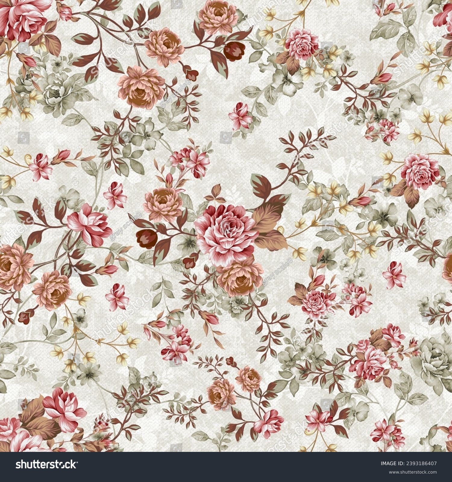 Digital textile design background texture abstract surfacee design seemless geomatric floral pattern natural flowers bunch textile design print