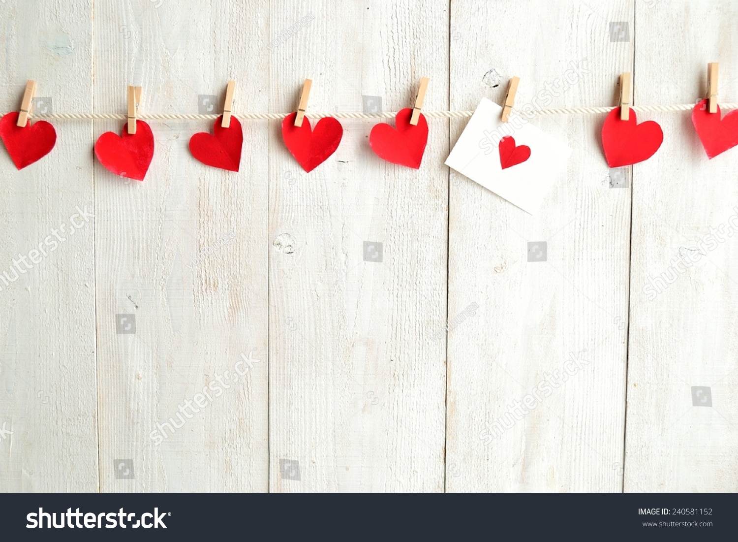 Red heart message card with red heart paper cut out