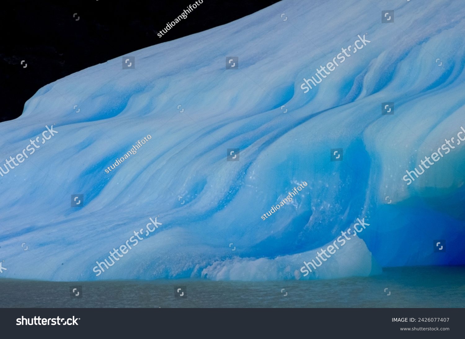 Iceberg floating on the surface of Lake Argentino  Santa Cruz Province  Argentina