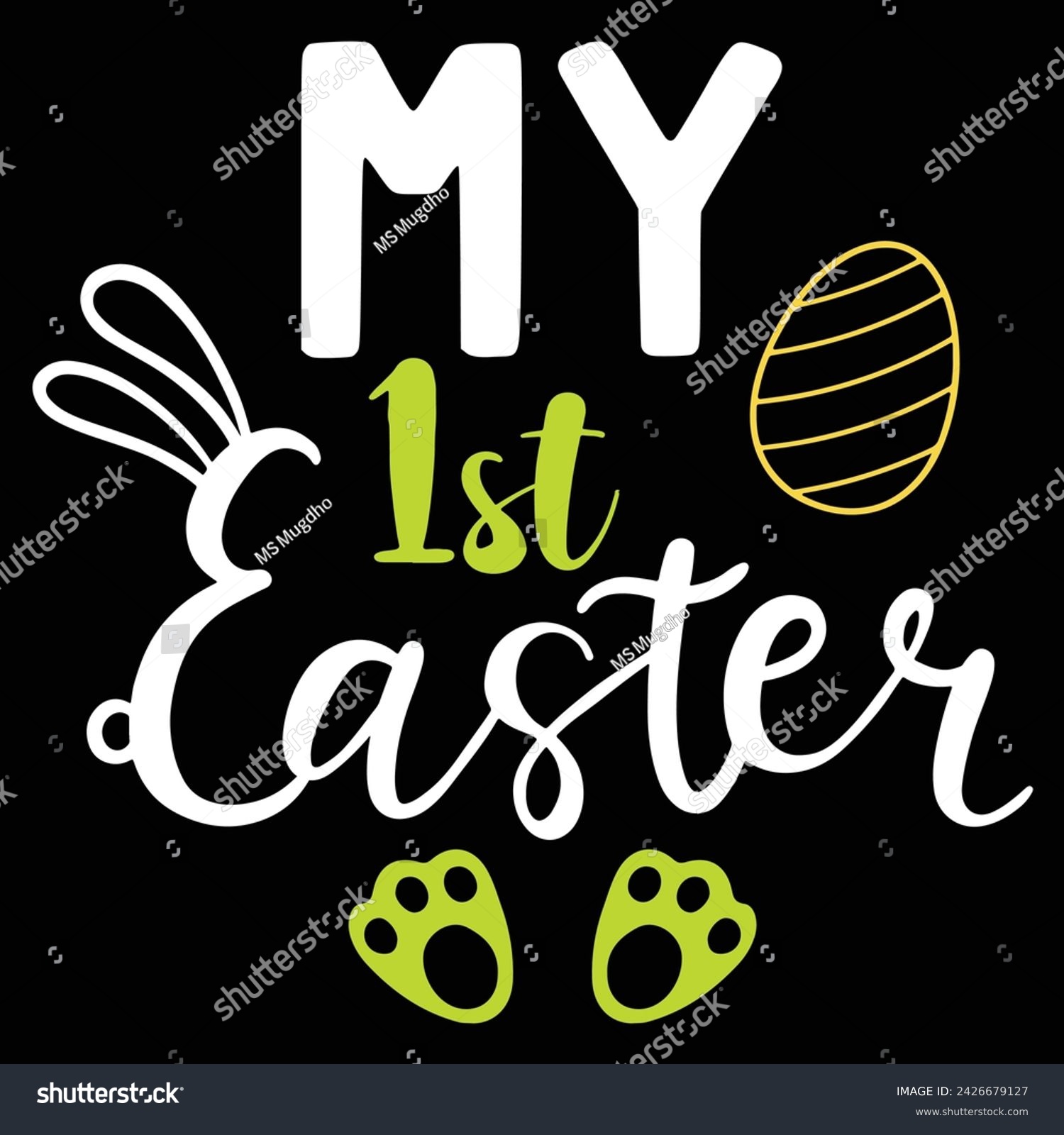 easterdaytypographydesignprintingfortshirtsweatshirtmugbanner