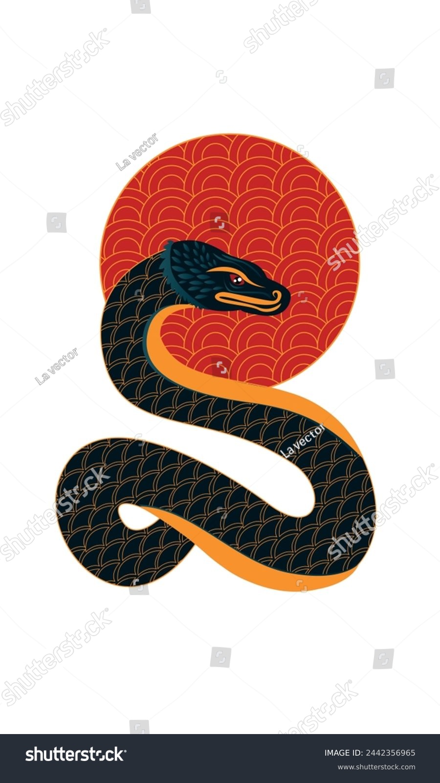 New Year's Eve 2025  the year of the snake in Asian style