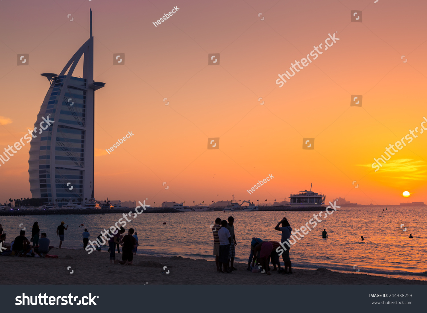 Sunset at Jumeirah Beach  Dubai