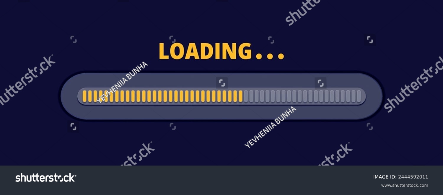 Speed upload or download. Load bar progress icon. A bright yellow ...