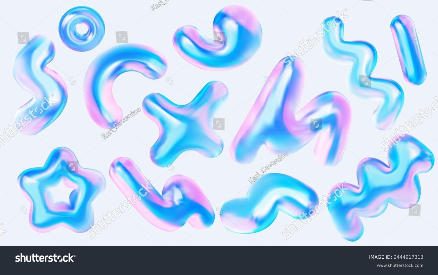 3D liquid abstraction in different forms.  
