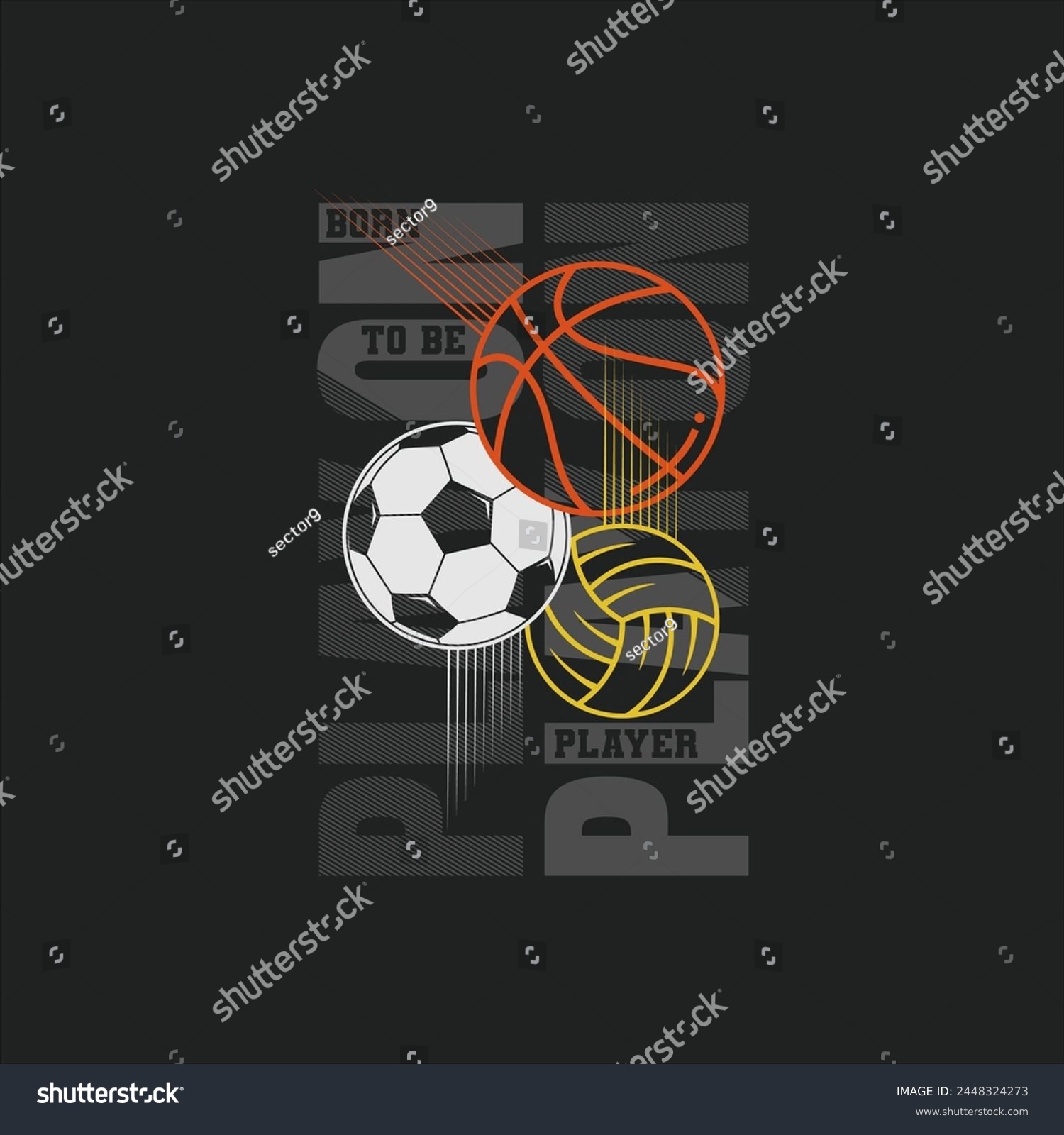 play on.  sport boys graphic tees vector illustration design.