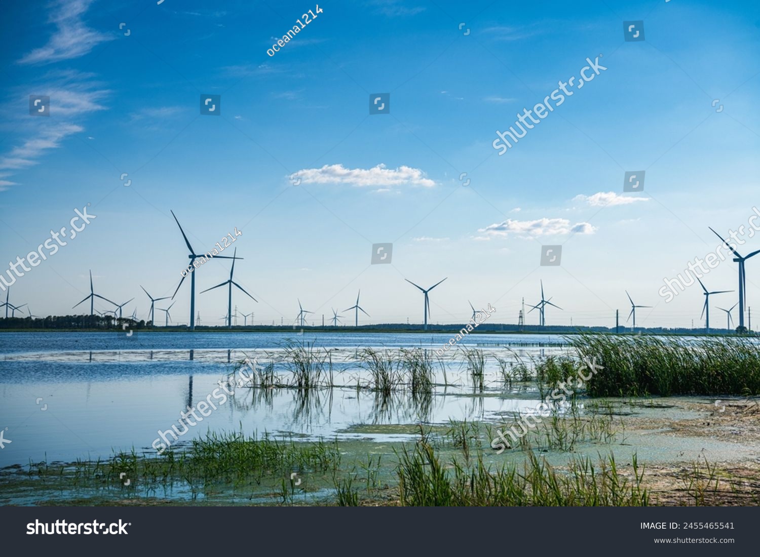 Wetland wind power generation in Daqing City Heilongjiang Province_站酷海洛 ...