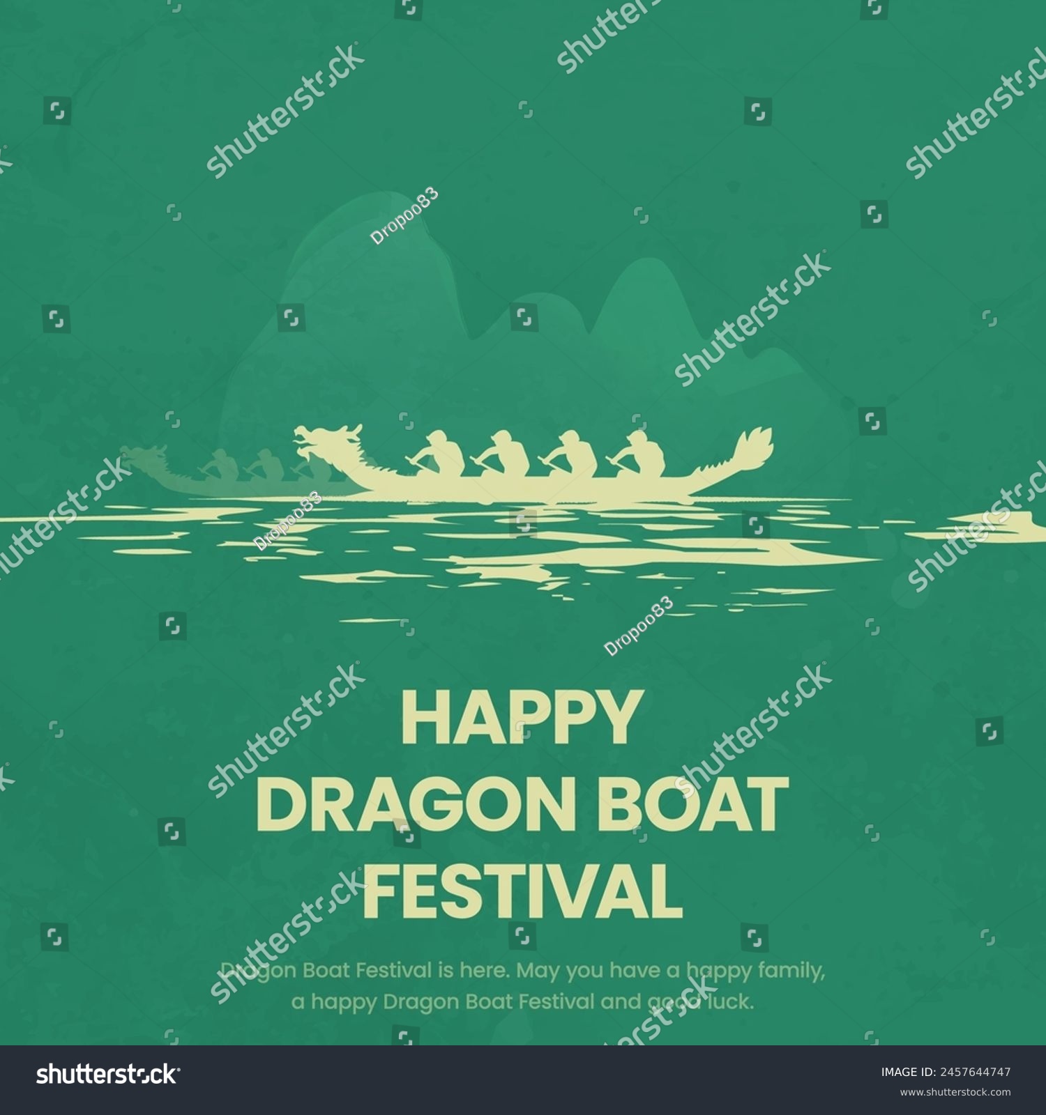 Dragon Boat Festival greetings design template