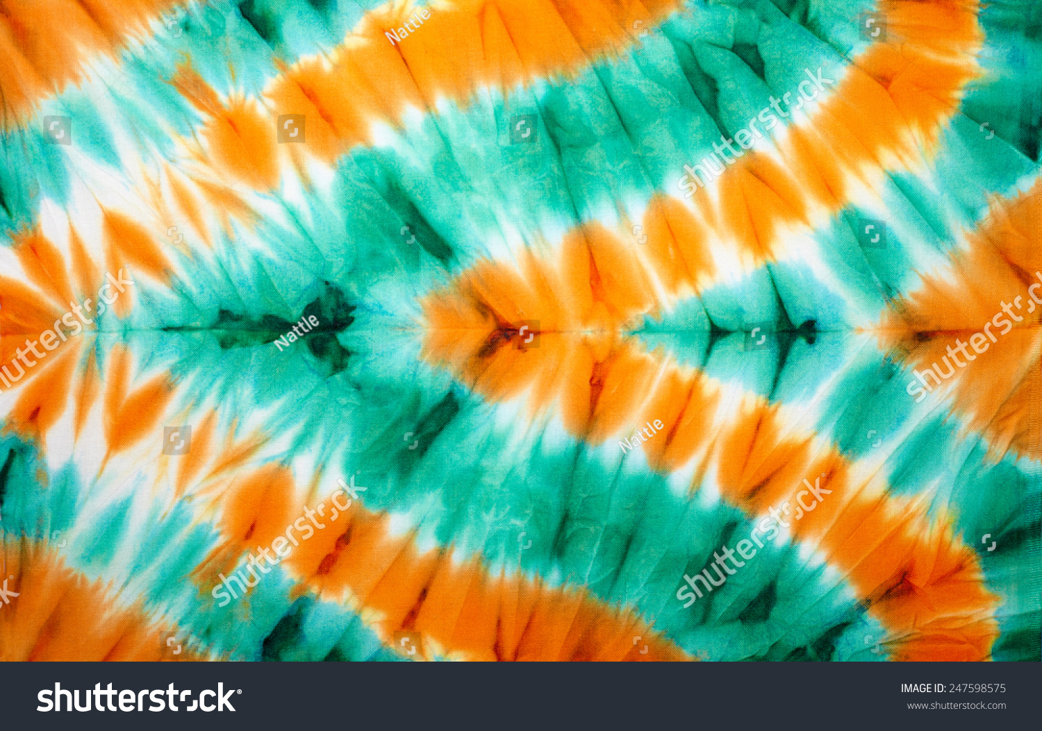 Abstract tie dyed fabric background