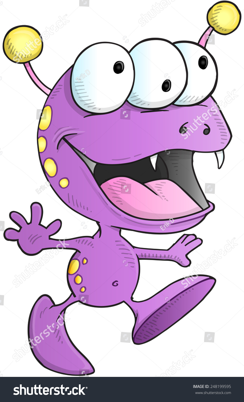 Silly Goofy Alien Vector Illustration Art