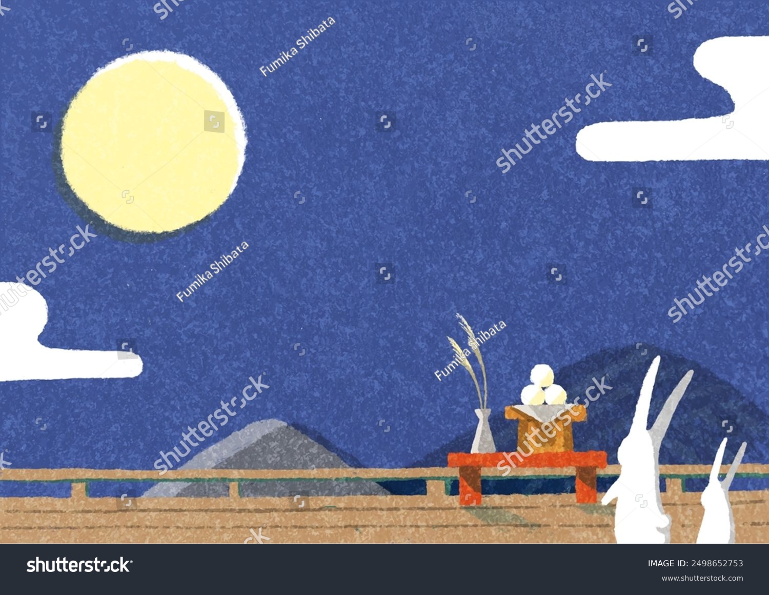 Japanese autumn event  full moon in September