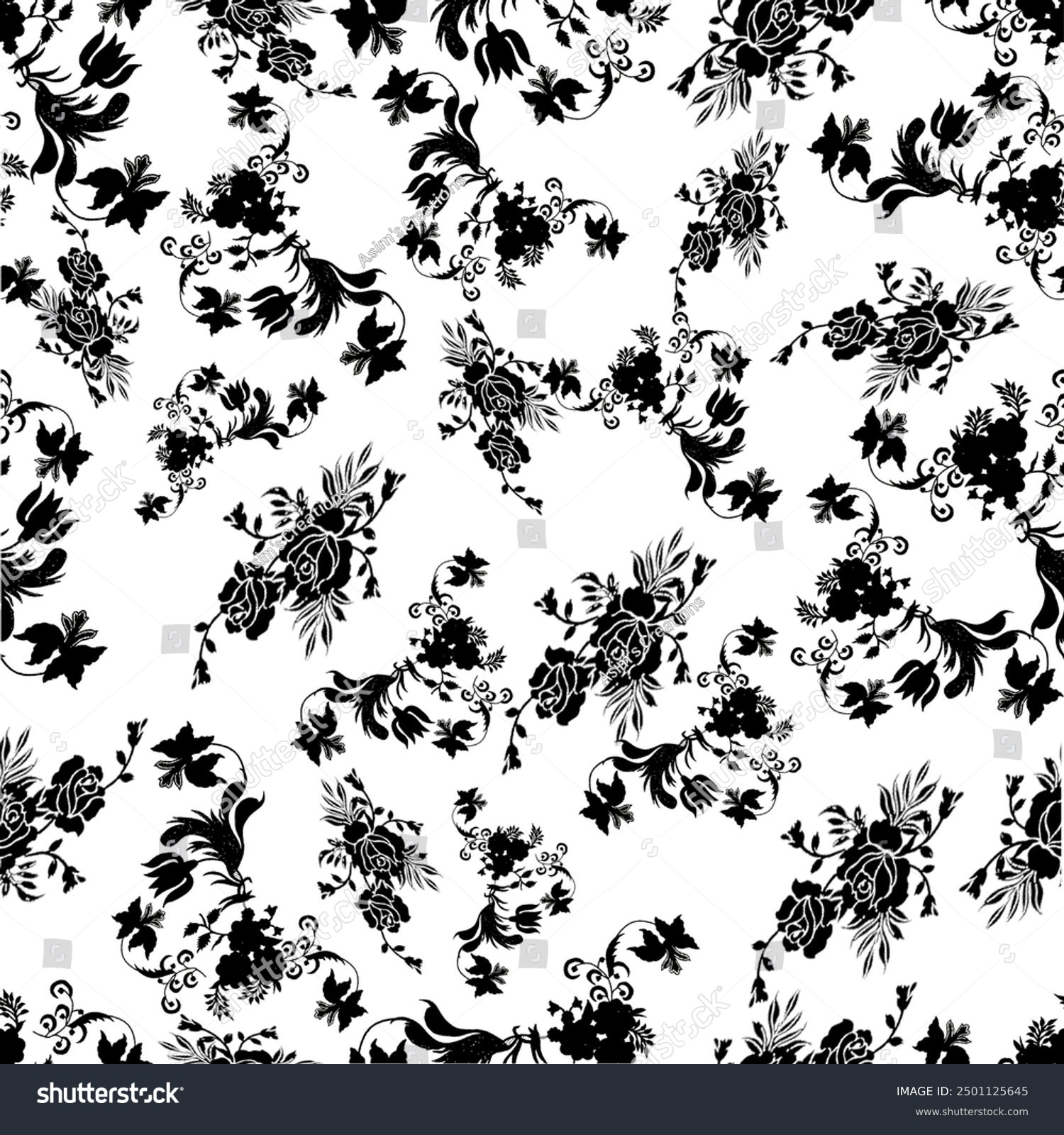 New single color floral design in seamless pattern and elegant for all summer collection