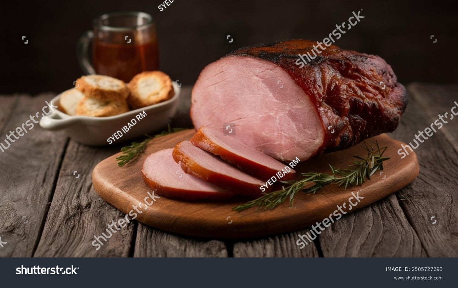 Country Ham: Salt-cured ham with a distinctive salty flavor  often served with biscuits or as a breakfast meat.