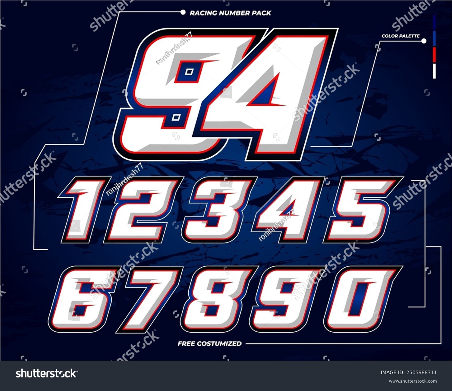 COOL RACING NUMBER WHITE RED MOTO GP SIM RACING SPORT NUMBER NASCAR ...