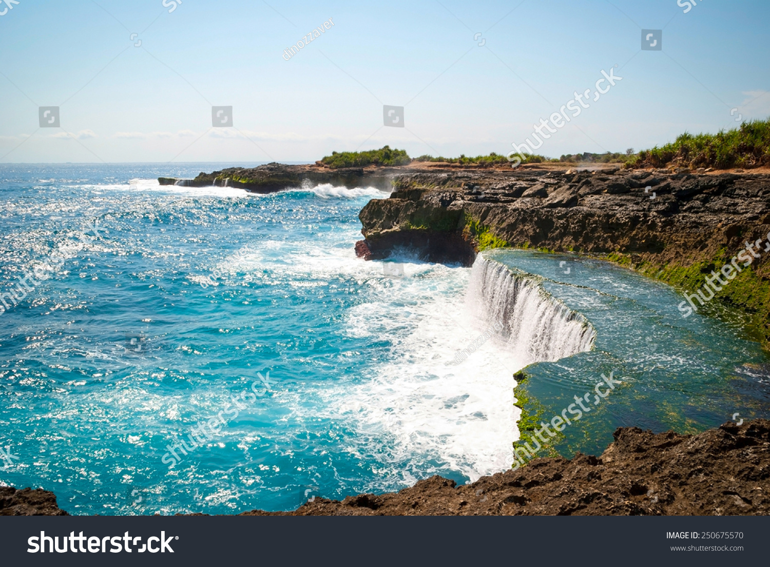 Devil's tears cliffs at Nusa Lembongan island  Indonesia