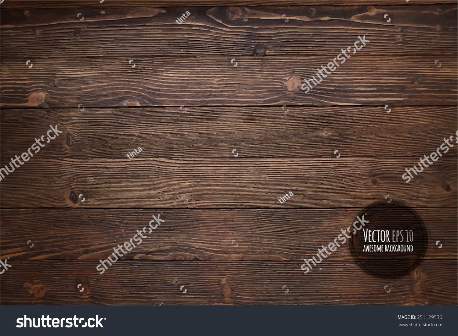 Wood texture  vector Eps10 illustration. Natural Dark Wooden Background.
