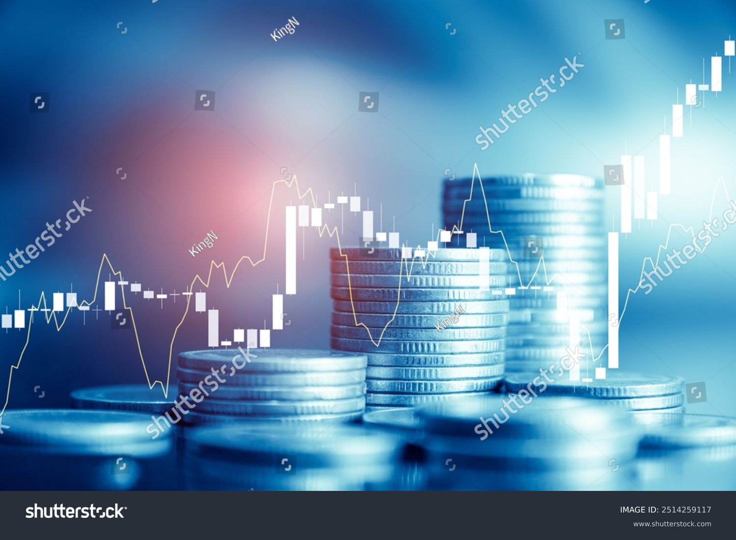 Stock market or forex trading graph and candlestick chart suitable for financial investment concept. Economy trends background for business idea and all art work design