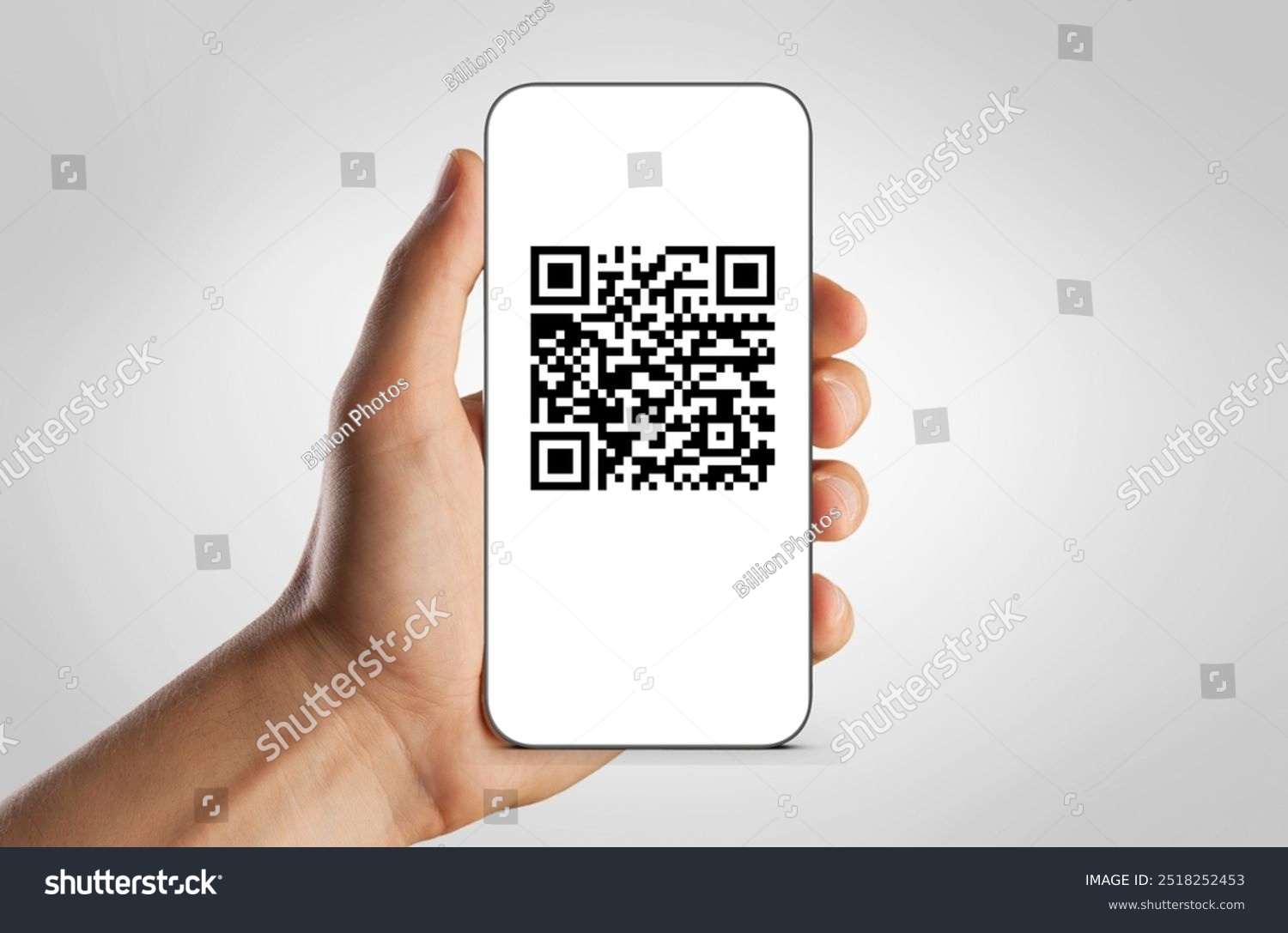 QR code on screen of mobile phone in human hands_站酷海洛_正版图片_视频_字体_音乐素材交易 ...
