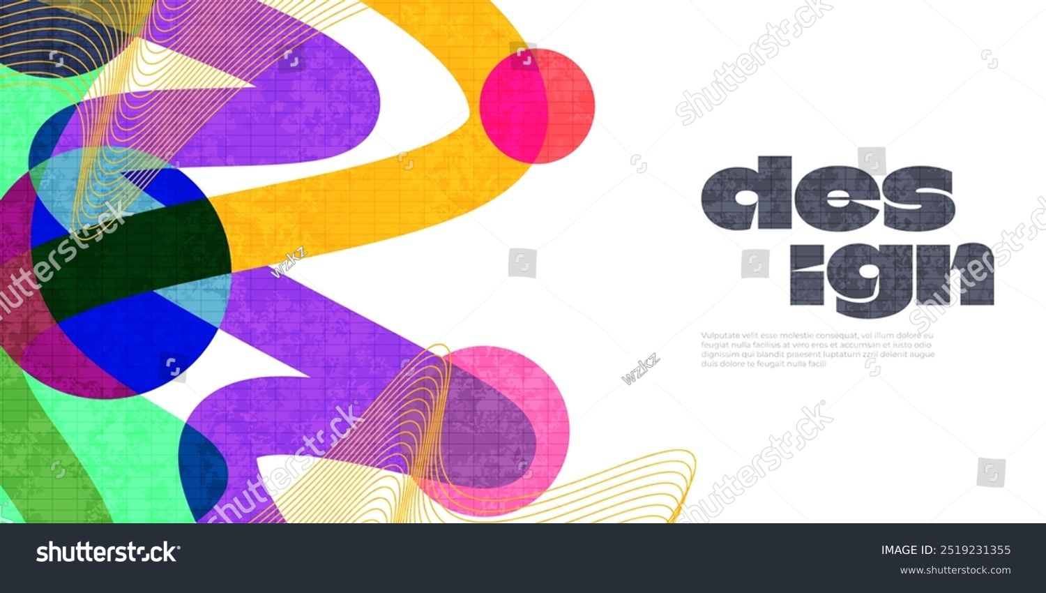Creative and Colorful Cover or Banner Design Template with Modern and Minimal Style for Identity  Branding  Advertising or Promotion. Abstract Layout Design with Vibrant Concept