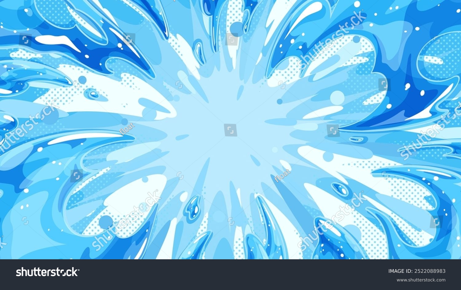 Water explosion effect background illustration_16:9
