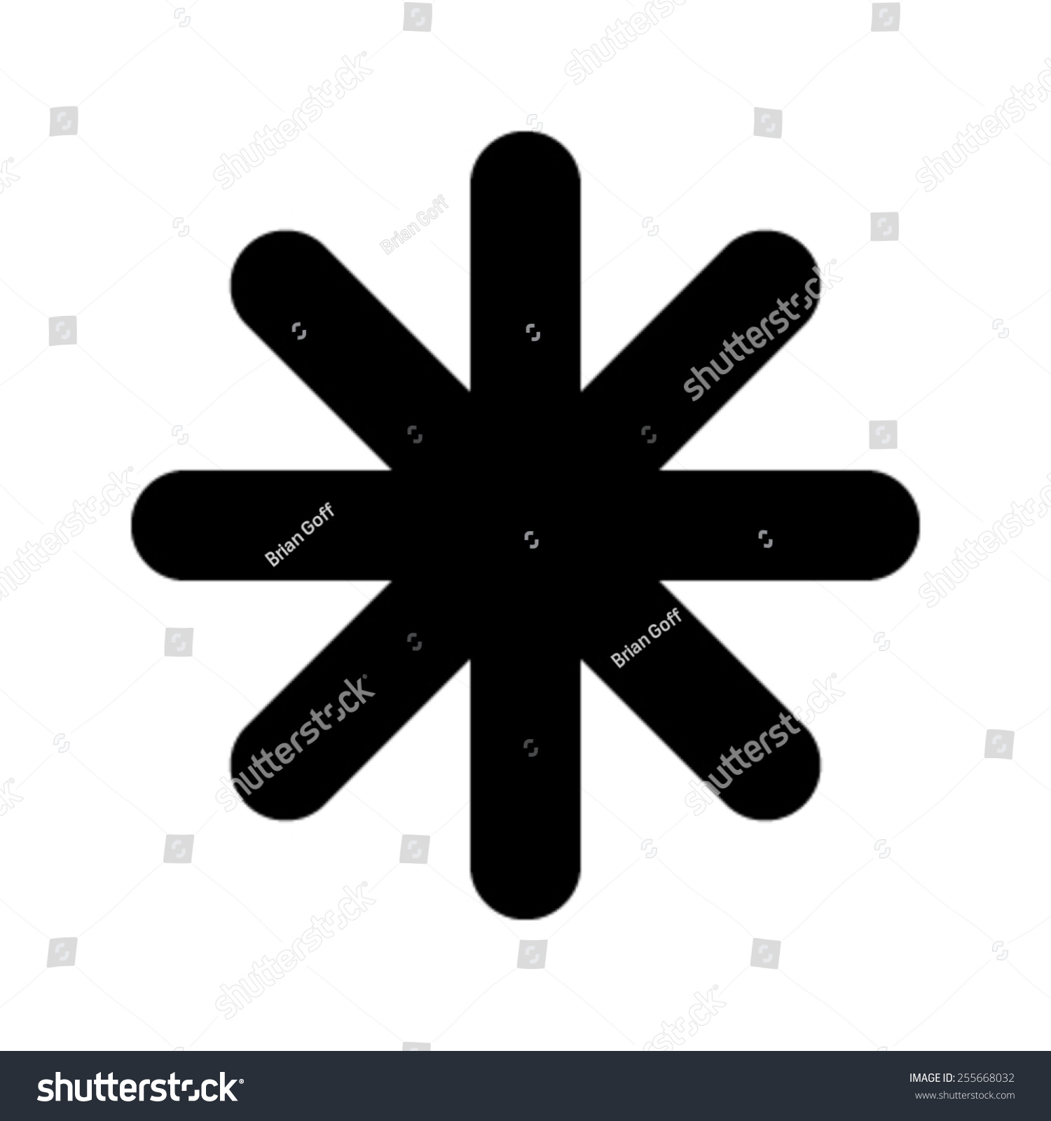 Rounded Star Asterisk Vector Icon