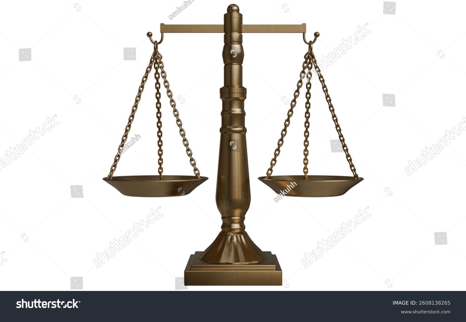 Ornate gold colored balance scales