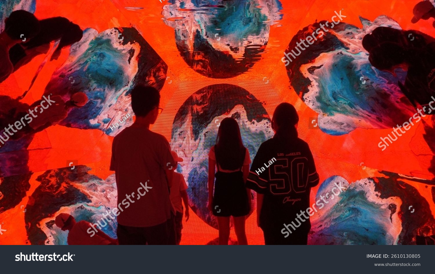 Young people participating in an art exhibition in Ho Chi Minh City