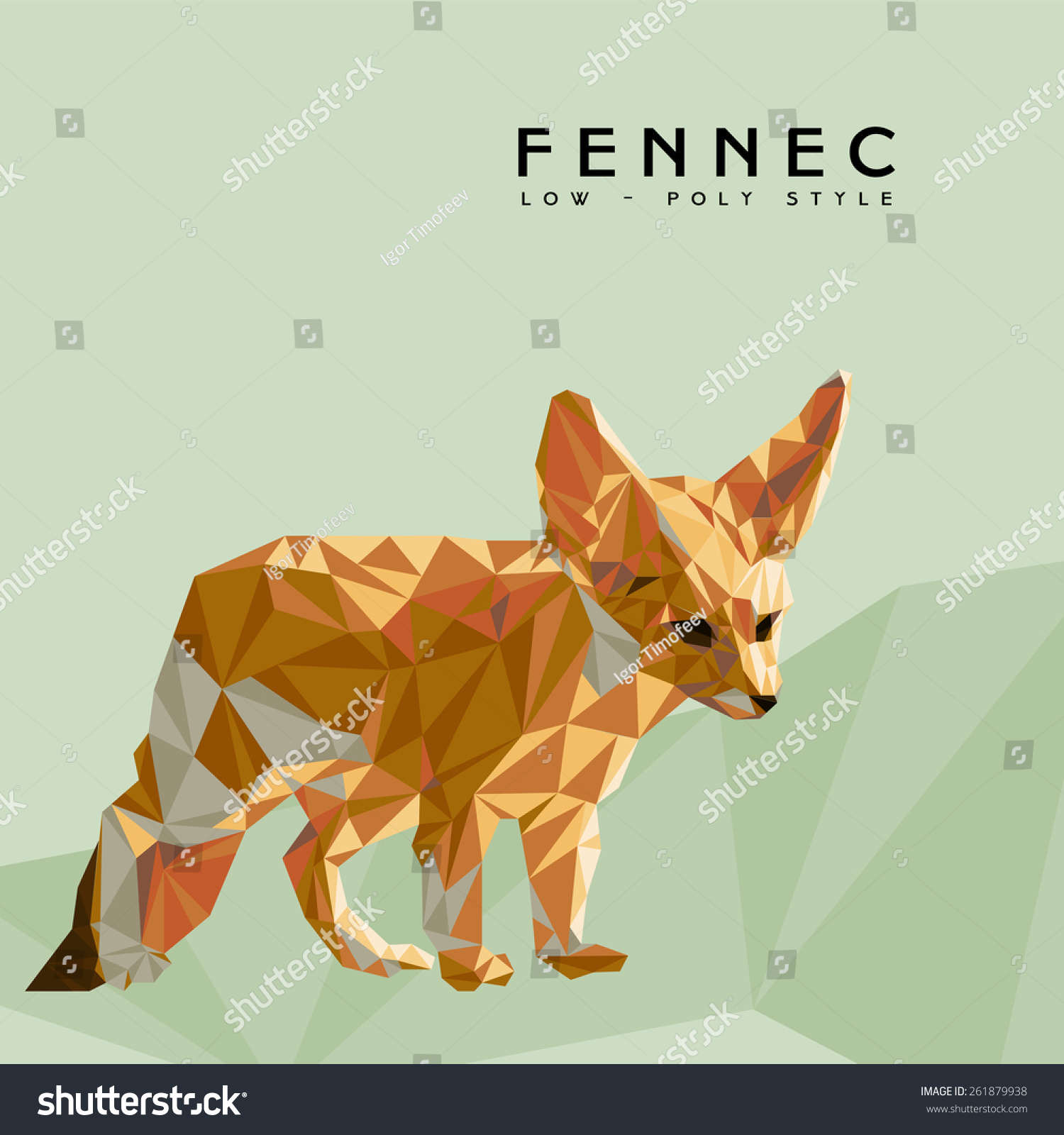 Animals low-poly fennec