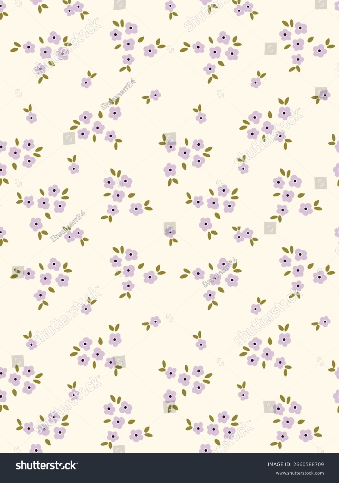 A modern seamless vector floral pattern featuring clean  minimalistic botanical elements. This elegant design showcases delicate flowers and leaves in a subtle  harmonious arrangement