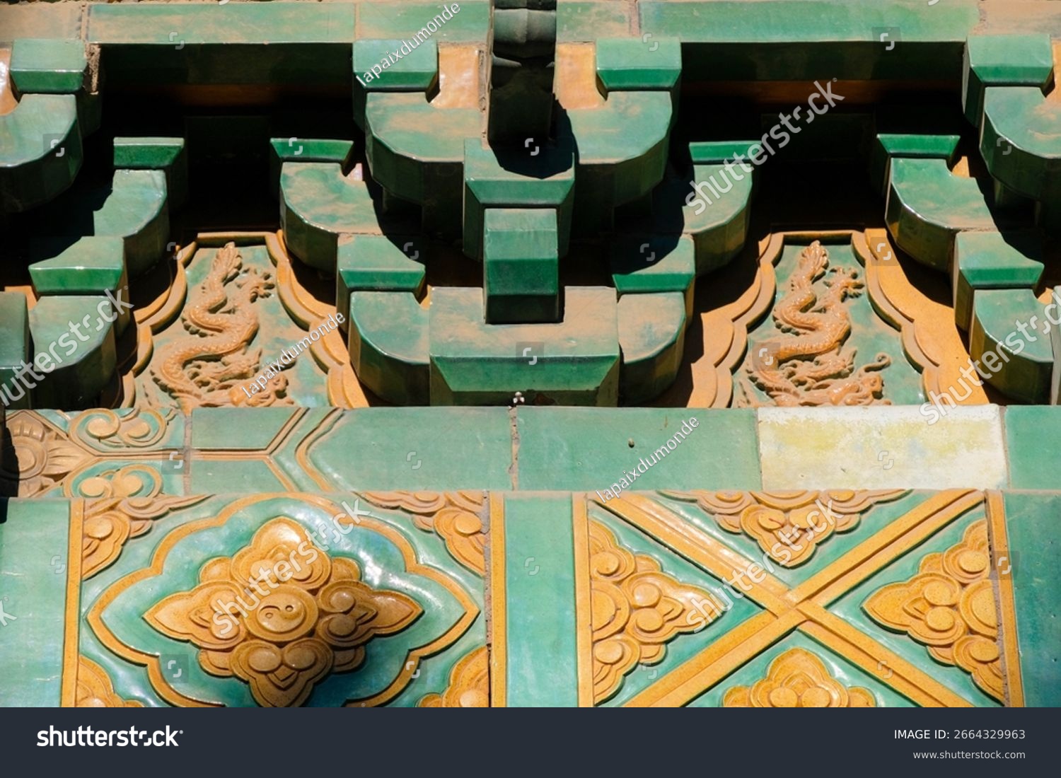 Nine Dragon Screen in Beihai Park  Beijing