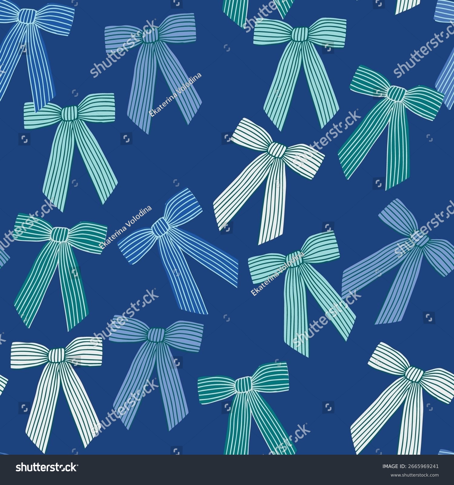 Seamless pattern with elegant pastel bows on light background. Feminine and soft design for fabric  wrapping paper  stationery  scrapbooking  and home textile