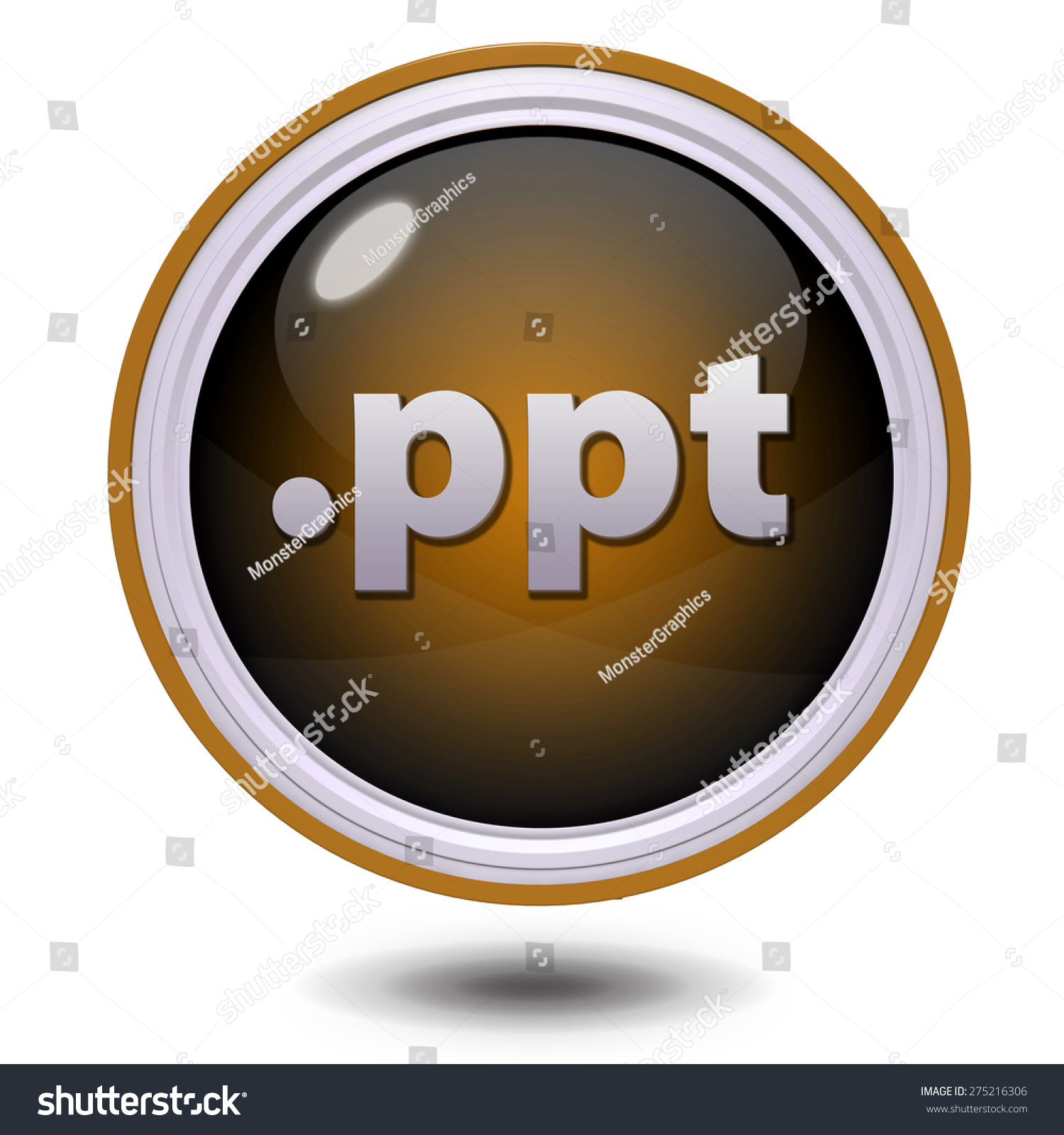 ppt circular icon on white background